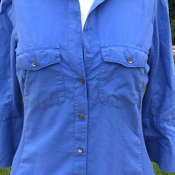 JAMES PERSE BUTTON DOWN SIDE PANEL BLUE WO… - Picture 3 of 16